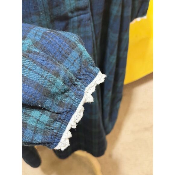 VTG Lanz of Salzburg Flannel Nightgown XL Plaid Cottagecore Long Sleeve - Picture 3 of 5